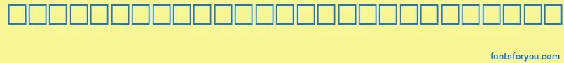 フォントFt85 – 青い文字が黄色の背景にあります。