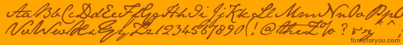 Janeausten Font – Brown Fonts on Orange Background