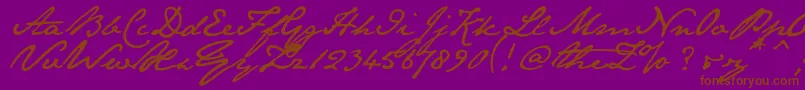 Janeausten Font – Brown Fonts on Purple Background