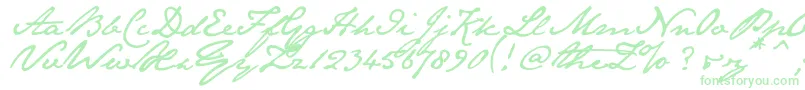 Janeausten-Schriftart – Grüne Schriften