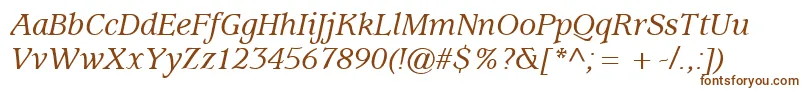 Шрифт ExpositionMediumSsiMediumItalic – коричневые шрифты