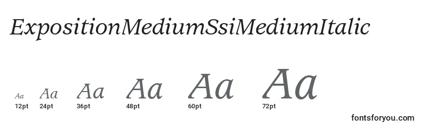 Размеры шрифта ExpositionMediumSsiMediumItalic