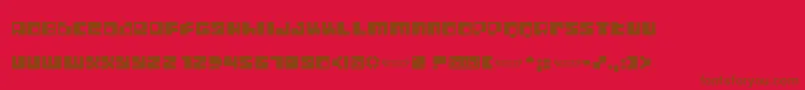 DigitLofi Font – Brown Fonts on Red Background