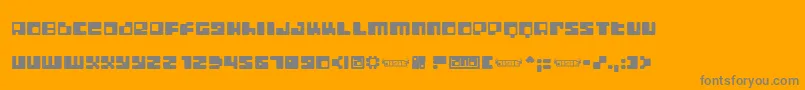 DigitLofi Font – Gray Fonts on Orange Background