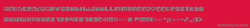 DigitLofi Font – Gray Fonts on Red Background