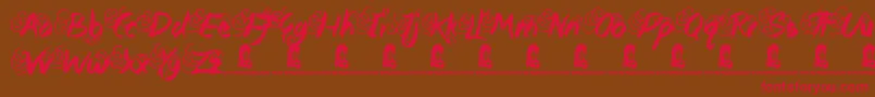 QueenieBeebie Font – Red Fonts on Brown Background