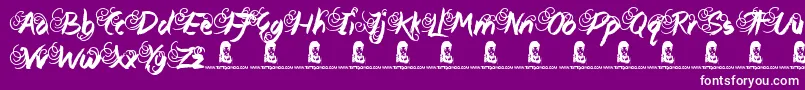 QueenieBeebie Font – White Fonts on Purple Background