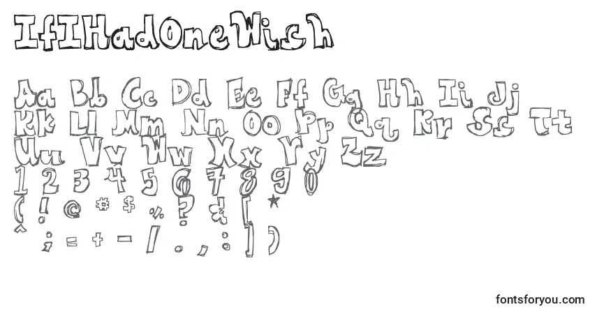 Schriftart IfIHadOneWish – Alphabet, Zahlen, spezielle Symbole