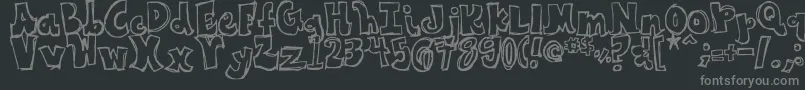IfIHadOneWish Font – Gray Fonts on Black Background