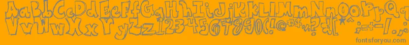 IfIHadOneWish Font – Gray Fonts on Orange Background