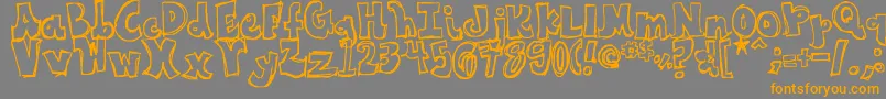 IfIHadOneWish Font – Orange Fonts on Gray Background