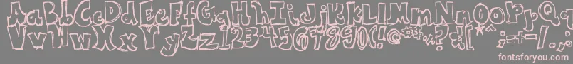 IfIHadOneWish Font – Pink Fonts on Gray Background