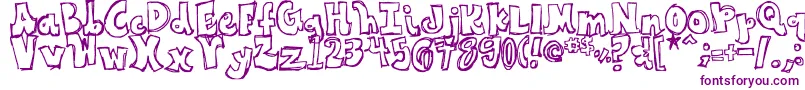 IfIHadOneWish Font – Purple Fonts on White Background