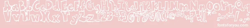 IfIHadOneWish Font – White Fonts on Pink Background