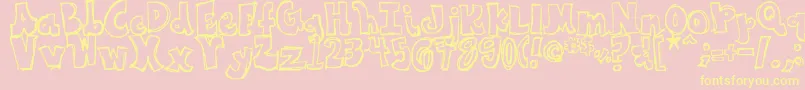 IfIHadOneWish Font – Yellow Fonts on Pink Background