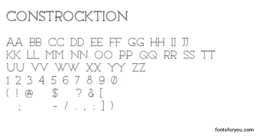 Fuente Constrocktion - alfabeto, números, caracteres especiales
