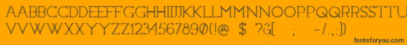 Шрифт Constrocktion – чёрные шрифты на оранжевом фоне