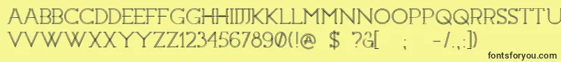 Constrocktion-fontti – mustat fontit keltaisella taustalla