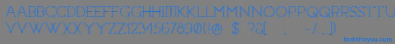 フォントConstrocktion – 灰色の背景に青い文字