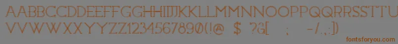 Шрифт Constrocktion – коричневые шрифты на сером фоне