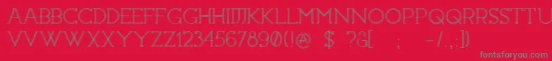 Constrocktion-fontti – harmaat kirjasimet punaisella taustalla