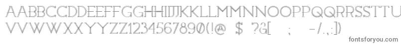 フォントConstrocktion – 白い背景に灰色の文字