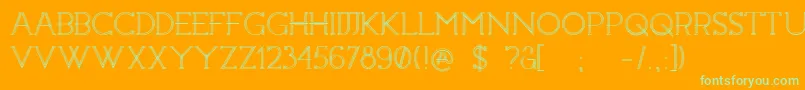 Constrocktion Font – Green Fonts on Orange Background