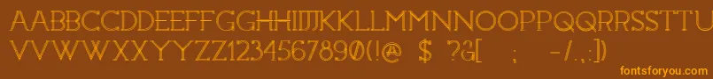 Constrocktion Font – Orange Fonts on Brown Background
