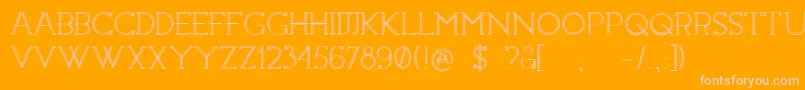 Constrocktion-fontti – vaaleanpunaiset fontit oranssilla taustalla