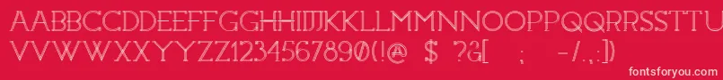 フォントConstrocktion – 赤い背景にピンクのフォント
