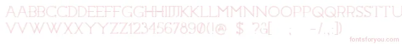 Constrocktion-Schriftart – Rosa Schriften auf weißem Hintergrund