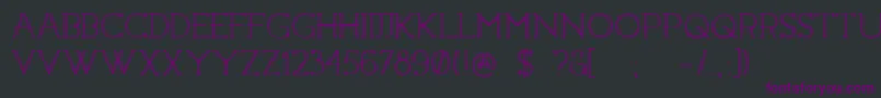 Шрифт Constrocktion – фиолетовые шрифты на чёрном фоне