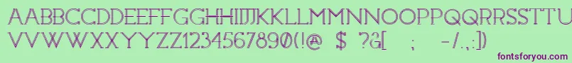 Constrocktion Font – Purple Fonts on Green Background