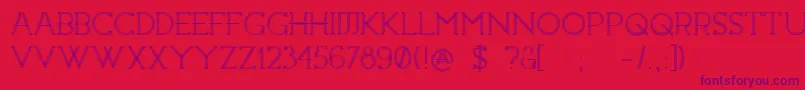 Constrocktion-Schriftart – Violette Schriften auf rotem Hintergrund