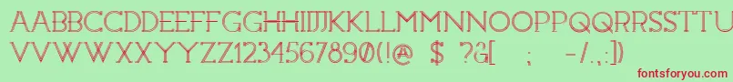 Constrocktion Font – Red Fonts on Green Background