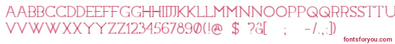Constrocktion-fontti – punaiset fontit valkoisella taustalla