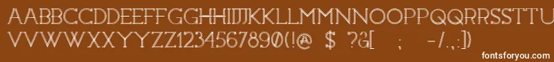 Шрифт Constrocktion – белые шрифты на коричневом фоне
