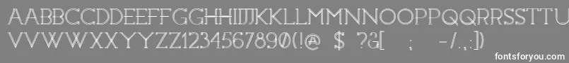 フォントConstrocktion – 灰色の背景に白い文字