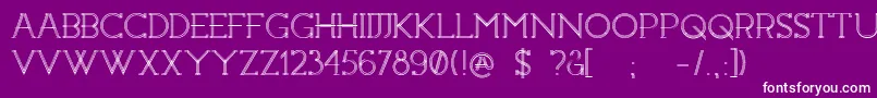 フォントConstrocktion – 紫の背景に白い文字