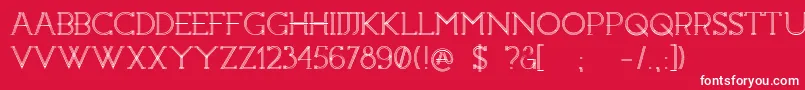 Constrocktion-fontti – valkoiset fontit punaisella taustalla
