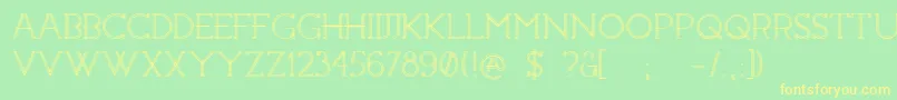 Constrocktion Font – Yellow Fonts on Green Background