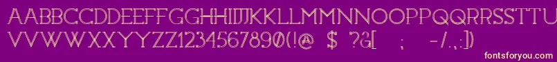 Шрифт Constrocktion – жёлтые шрифты на фиолетовом фоне