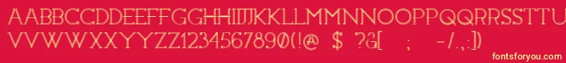 Constrocktion Font – Yellow Fonts on Red Background