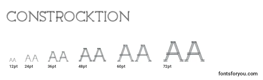 Constrocktion Font Sizes