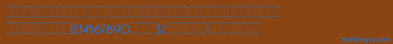 Шрифт AvenidaAltsLetPlain.1.0 – синие шрифты на коричневом фоне