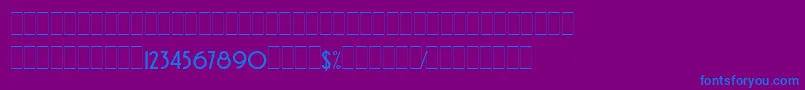 フォントAvenidaAltsLetPlain.1.0 – 紫色の背景に青い文字