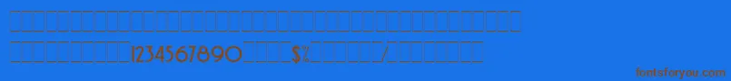 AvenidaAltsLetPlain.1.0-fontti – ruskeat fontit sinisellä taustalla