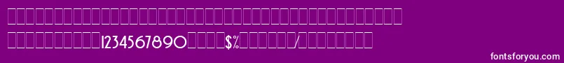 フォントAvenidaAltsLetPlain.1.0 – 紫の背景に白い文字