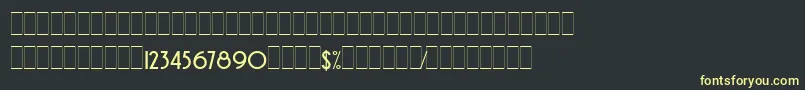 Шрифт AvenidaAltsLetPlain.1.0 – жёлтые шрифты на чёрном фоне