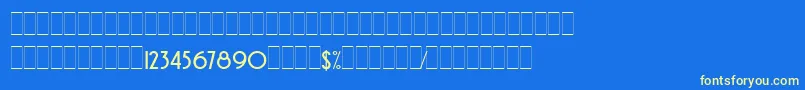 Шрифт AvenidaAltsLetPlain.1.0 – жёлтые шрифты на синем фоне